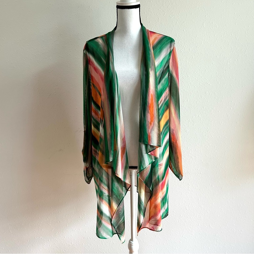 Mesh Cover Up Open Front Plus Size 2X Investments Hippie Festival Boho